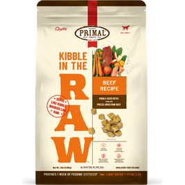 Primal Kibble in the Raw Freeze-Dried Dog Food, Beef