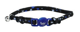 Coastal Pet Products Round Cat Collar, Black Stars