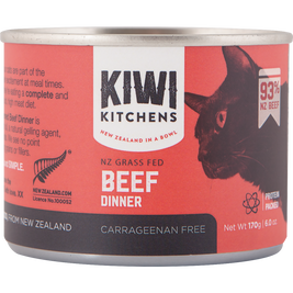 Kiwi Kitchens Canned Cat Food, Beef, 6-oz