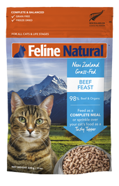 Feline Natural Beef Feast Grain-Free Freeze-Dried Cat Food & Topper, 11-oz
