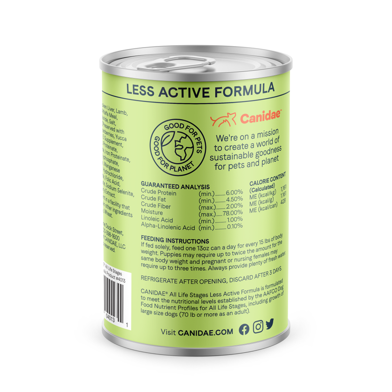 Mud Bay Buy Canidae All Life Stages Canned Dog Food Less Active