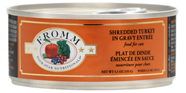 Fromm Four-Star Canned Cat Food, Shredded Turkey in Gravy