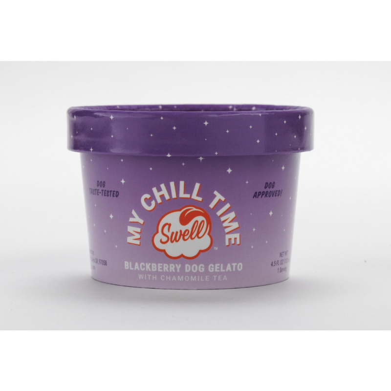 Swell Gelato Frozen Dog Treat, "My Chill Time" Blackberry & Chamomile Tea, 4-oz image number null