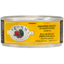 Fromm Four-Star Canned Cat Food, Shredded Chicken in Gravy