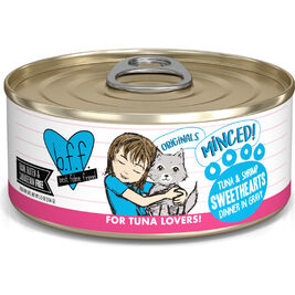 B.F.F. Best Feline Friend Originals Minced! Canned Cat Food, Tuna & Shrimp Sweethearts
