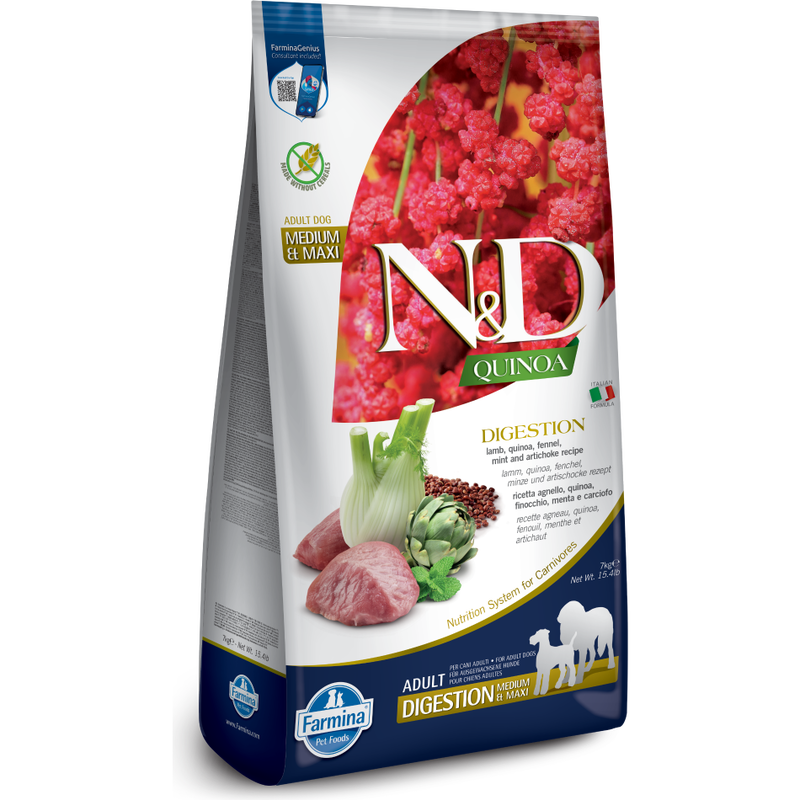 Farmina N&D Quinoa Dry Dog Food, Digestion, Lamb image number null
