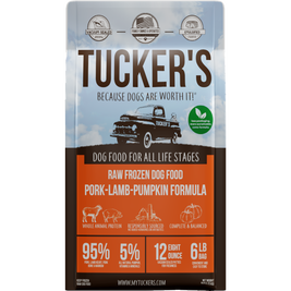 Tucker's Raw Frozen Dog Food, Pork Lamb & Pumpkin