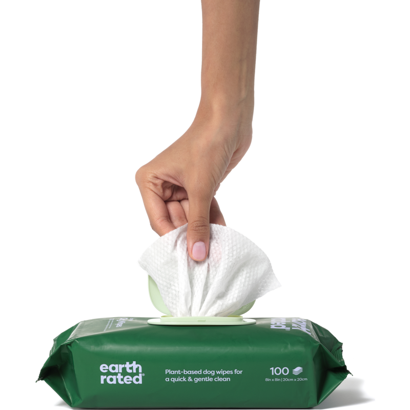 Earth Rated Compostable Pet Grooming Wipes, Lavender, 100-count image number null