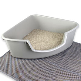 Pioneer Pet SmartCat Corner Cat Litter Box, Gray