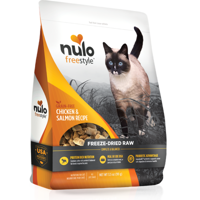 Nulo Grain-Free Freeze-Dried Raw Cat Food, Chicken & Salmon