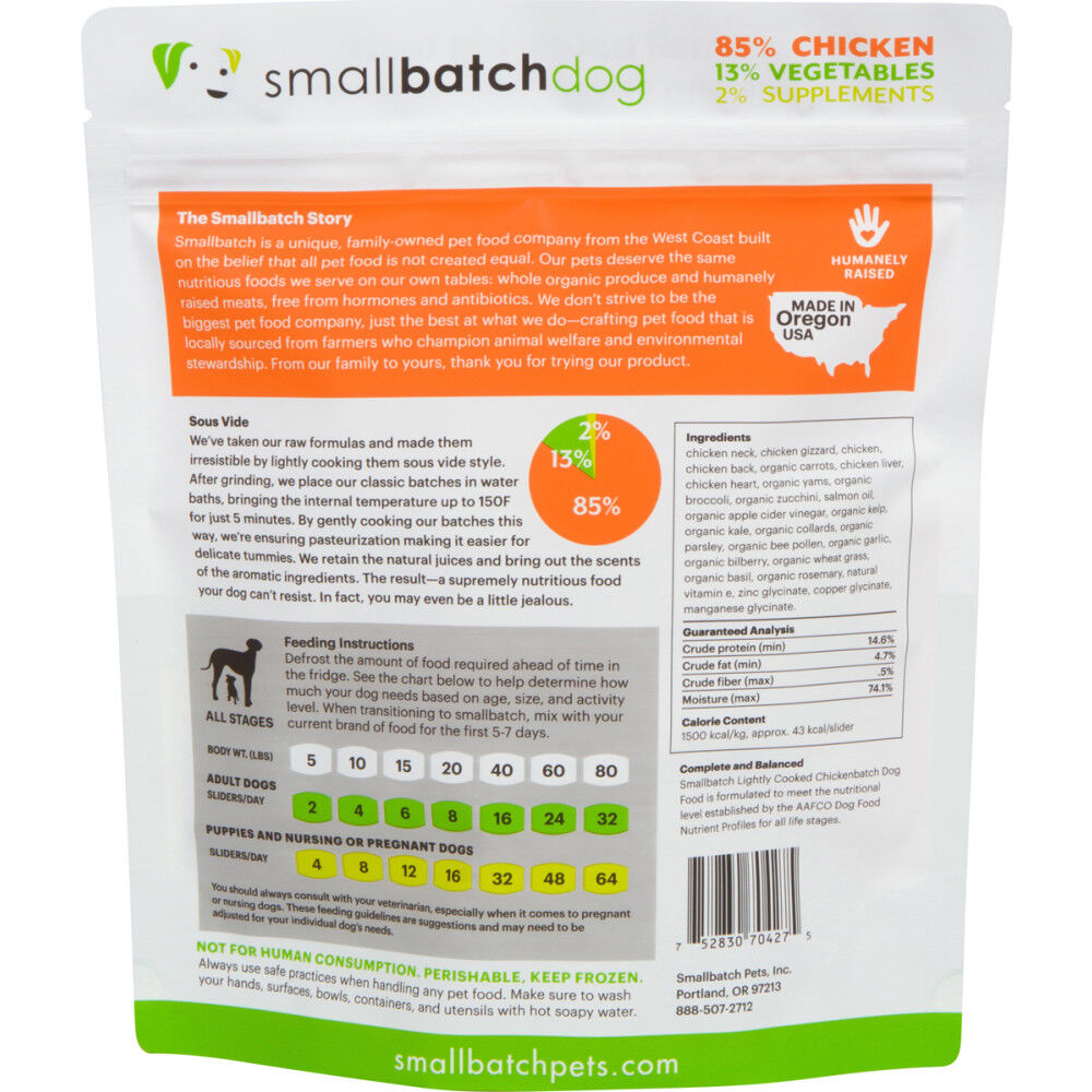 Mud Bay Buy Small Batch Lightly Cooked Frozen Dog Food Chicken 2 lb for USD 19.99 MudBay