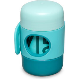 Messy Mutts Pet Waste Bag Dispenser with Silicone Strap & Bags, Assorted Blue, 1 Roll, 20-count