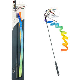 Huxley & Kent Dance & Lure Wand Cat Toy, Rainbow