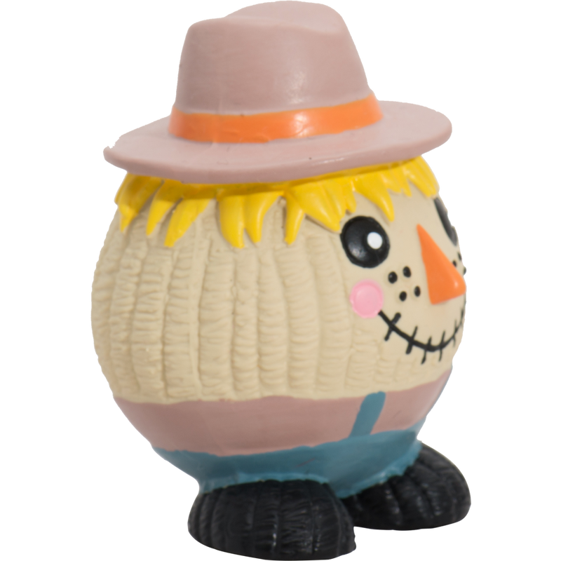 HuggleHounds Fall Ruff-Tex Ball Dog Toy, Tobias Scarecrow image number null