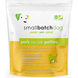 Small Batch Raw Frozen Dog Food, Patties, Pork, 6-lb