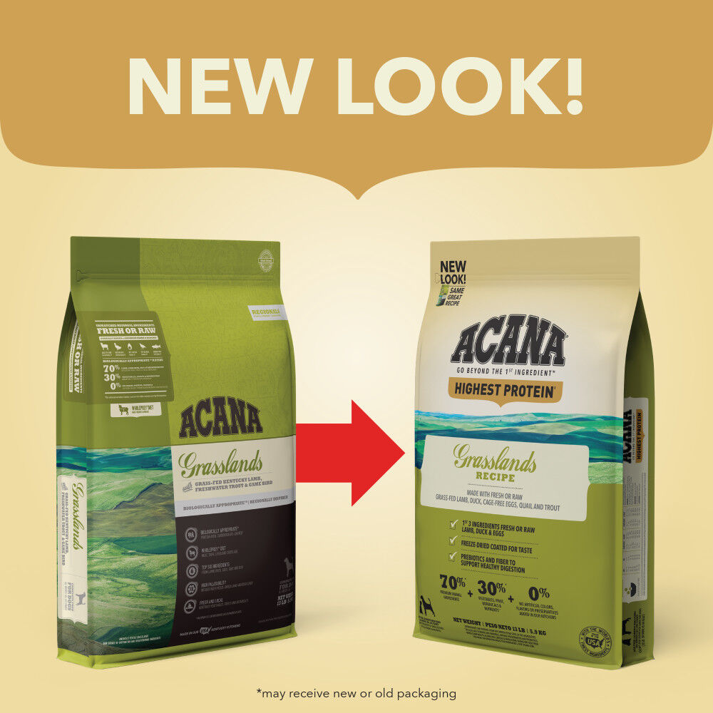 Acana grasslands store dog food ingredients