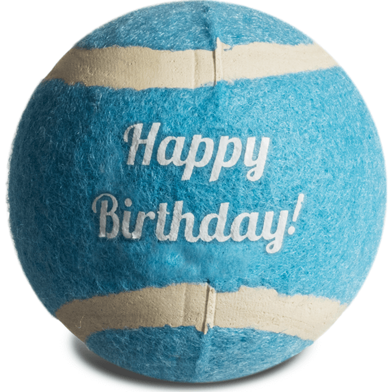 Mud Bay Happy Birthday Tennis Ball Dog Toy, Assorted Colors, Regular image number null
