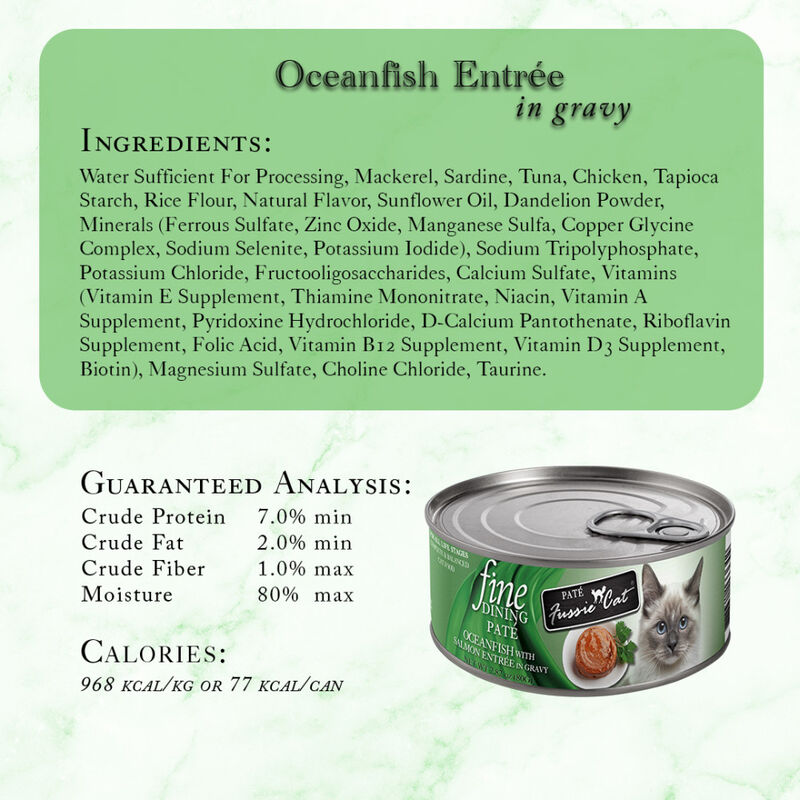 Fussie Cat Fine Dining Pate Canned Cat Food, Oceanfish image number null
