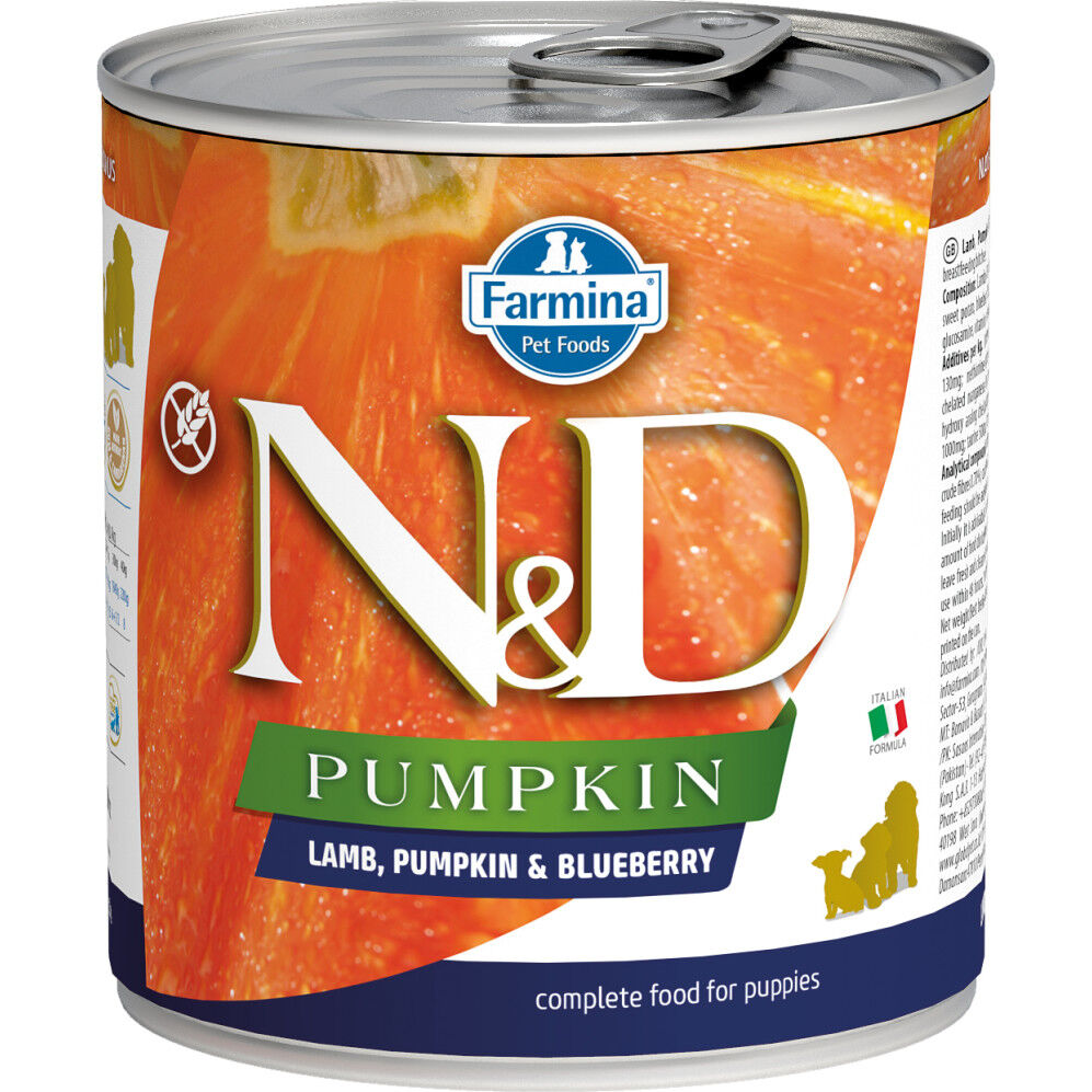 Mud Bay Buy Farmina N D Pumpkin Canned Dog Food Lamb Pumpkin Blueberry Puppy 10 oz for USD 5.99 MudBay