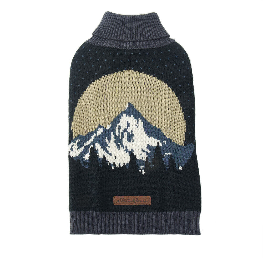 PetRageous Designs Eddie Bauer Dog Sweater Mountain View Blue Medium