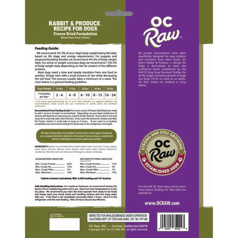 OC Raw 14oz FD Rabbit image number null