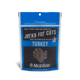 Mud Bay Jerky Cat Treats, Turkey, 3-oz