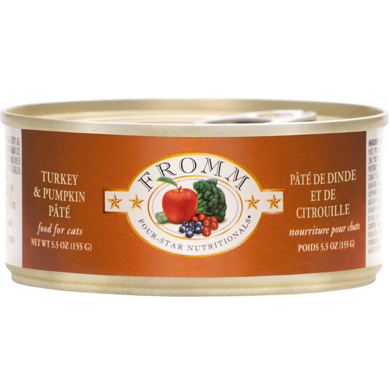 Fromm Four-Star Canned Cat Food, Turkey & Pumpkin, 5.5-oz image number null