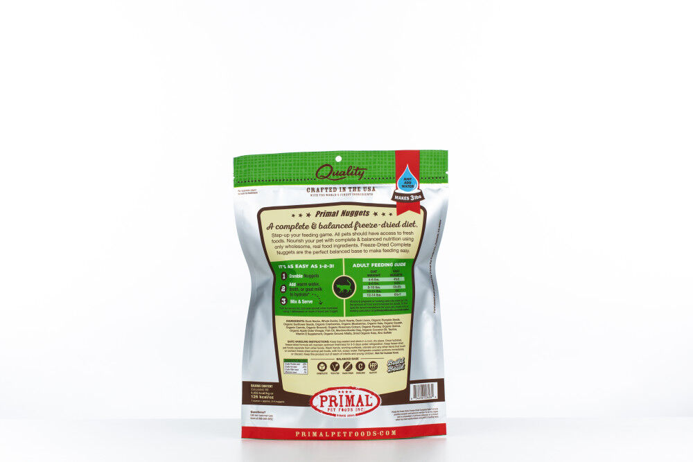 Mud Bay Buy Primal Duck Formula Nuggets Grain Free Raw Freeze