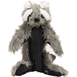 HuggleHounds X-Brace Dog Toy, Redwood Raccoon