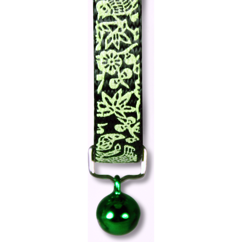 Goli Design Flora & Fauna Reflective Cat Collar, Green image number null