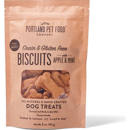 Portland Pet Food Grain & Gluten-Free Dog Treats, Apple & Mint, 5-oz