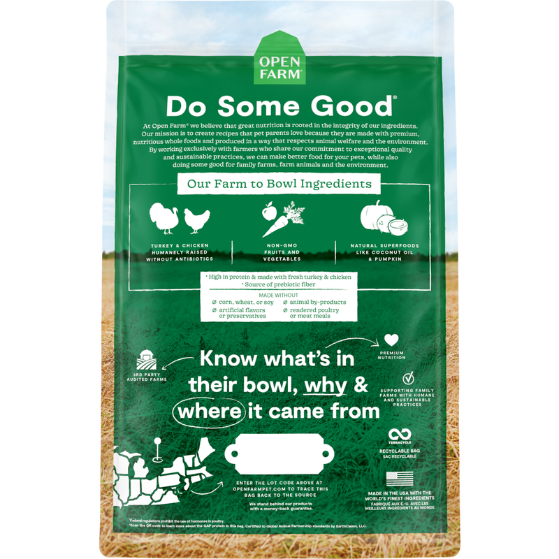 Open Farm Grain-Free Dry Dog Food, Turkey & Chicken image number null