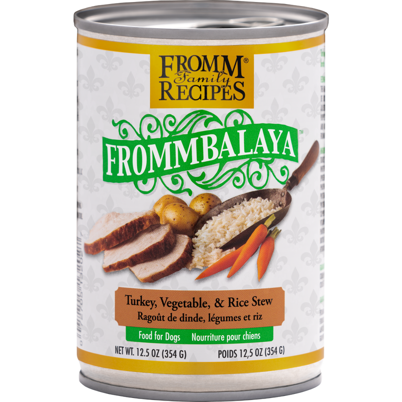 Fromm Frommbalaya Canned Dog Food, Turkey, Vegetable, & Rice Stew, 12.5-oz image number null