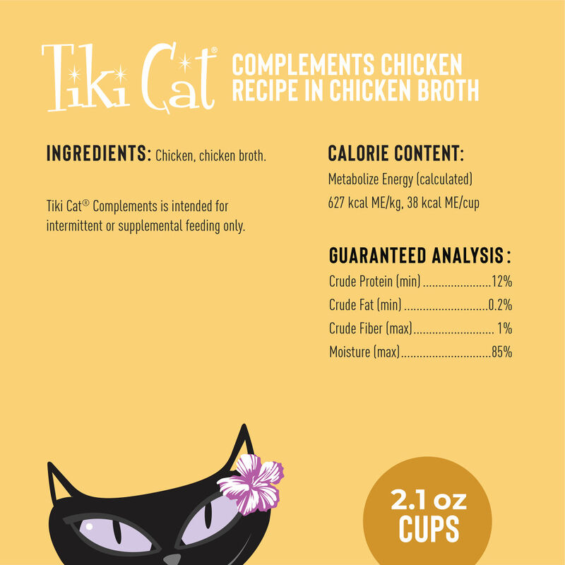 Tiki Cat Complements Cat Food Topper, Chicken, 2.1-oz