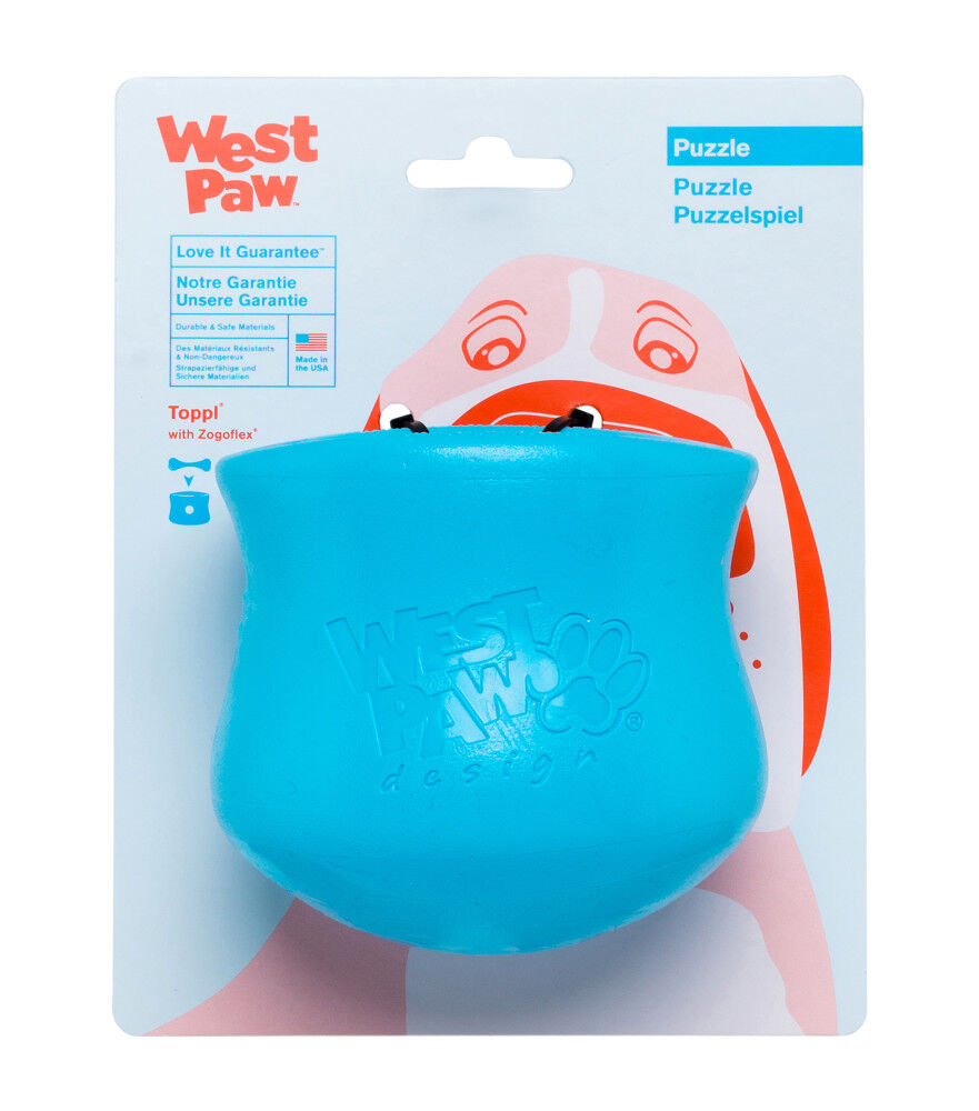 Mud Bay Buy West Paw Zogoflex Toppl Dog Toy Aqua Blue Large