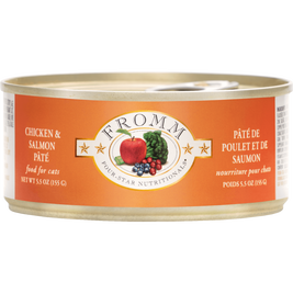 Fromm Four-Star Canned Cat Food, Chicken & Salmon Pate, 5.5-oz