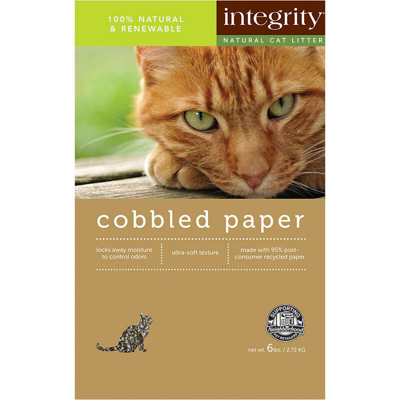 Integrity Cat Litter, Cobbled Paper, 6-lb image number null