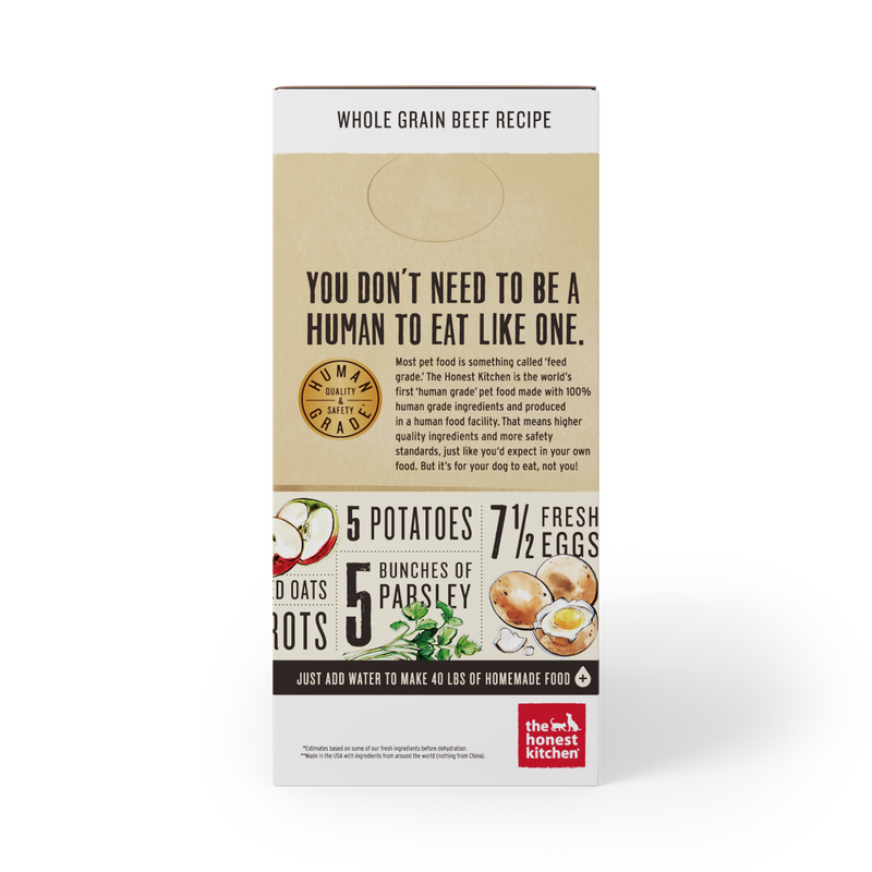 Whole grain beef 2025 recipe dehydrated dog food