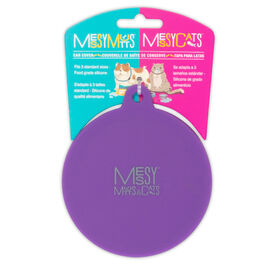 Messy Mutts Silicone Universal Pet Food Can Cover, Purple