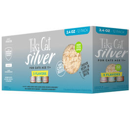 Tiki Cat Silver Canned Cat Food, Senior, Variety Pack, 2.4-oz, 12-pack