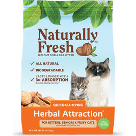 Naturally Fresh Walnut Shell Cat Litter, Quick-Clumping Herbal Attraction, 14-lb