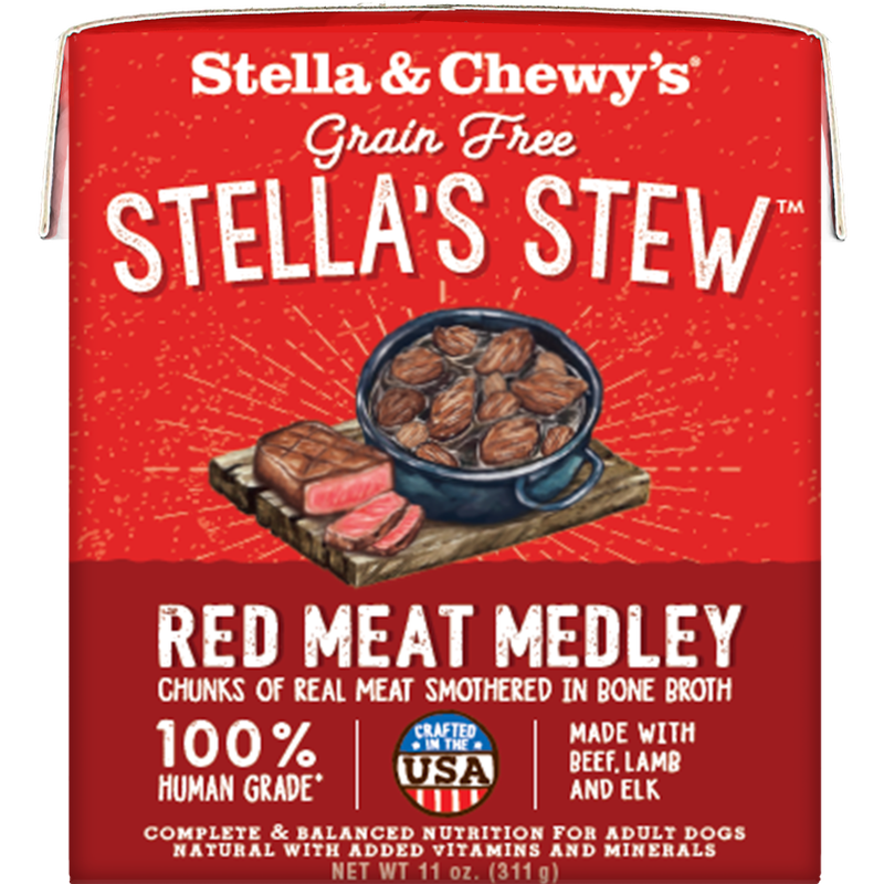 Stella & Chewy's Stella's Stew Wet Dog Food, Red Meat Medley, 11-oz image number null