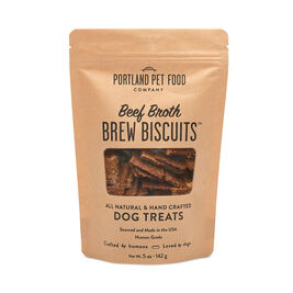 Portland Pet Food Brew Biscuits Dog Treats, Beef Broth, 5-oz