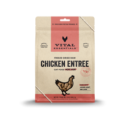 Vital Essentials Raw Freeze-Dried Cat Food, Chicken, Mini Nibs, 12-oz