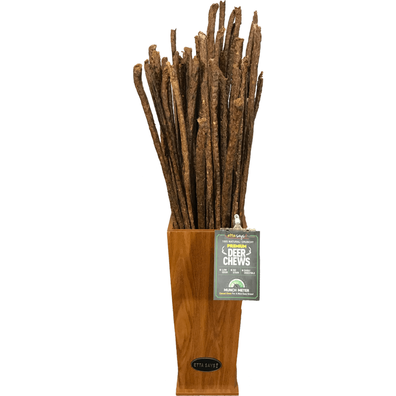 Etta Says! Crunchy Premium Chew Dog Treat, Deer, 3-ft image number null