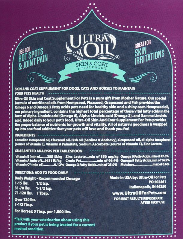 Ultra Oil Sardine, Anchovy & Hempseed Oil Skin & Coat Dog & Cat Supplement image number null