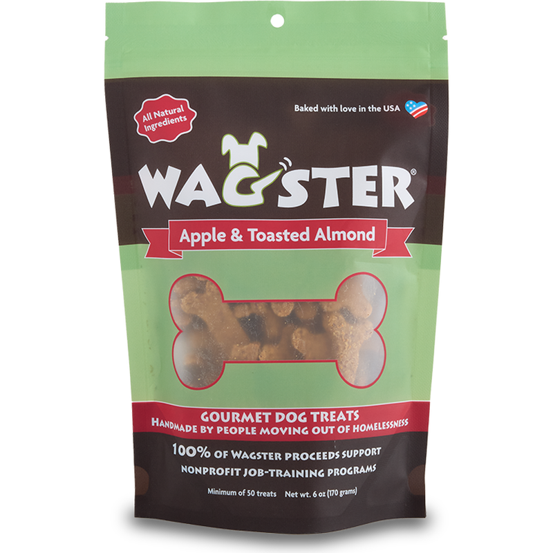 Wagster Apple & Toasted Almond Dog Treats, 6-oz image number null