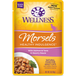 Wellness Healthy Indulgence Morsels Wet Cat Food, Salmon & Tuna
