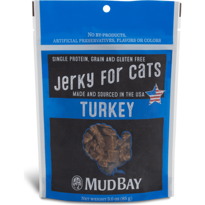 Mud Bay Jerky Cat Treats, Turkey, 3-oz
