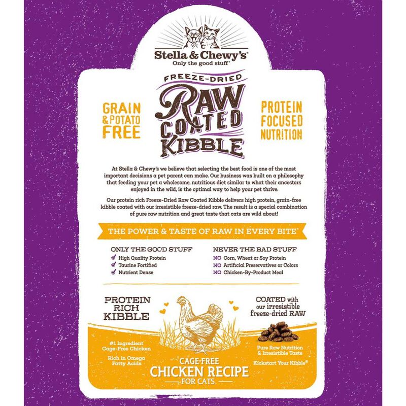 Stella & Chewy's Raw Coated Dry Cat Food, Chicken image number null